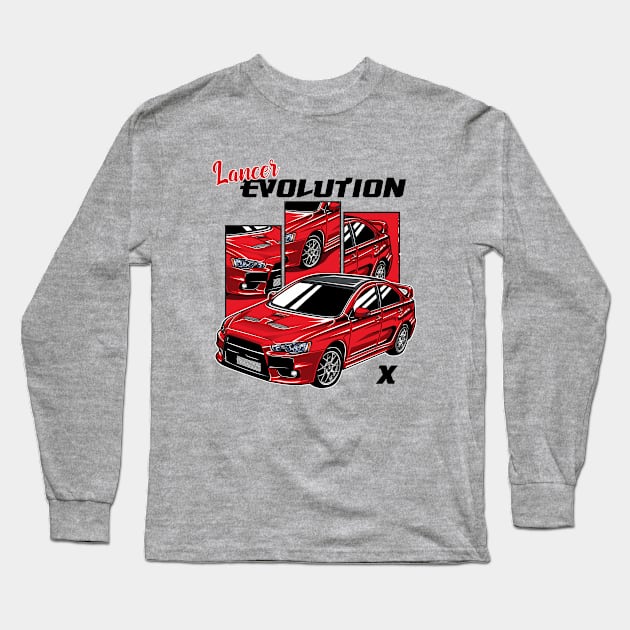 Lancer Evolution X Long Sleeve T-Shirt by mirailecs